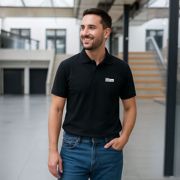 REWE digital Polo Black Miniaturansicht