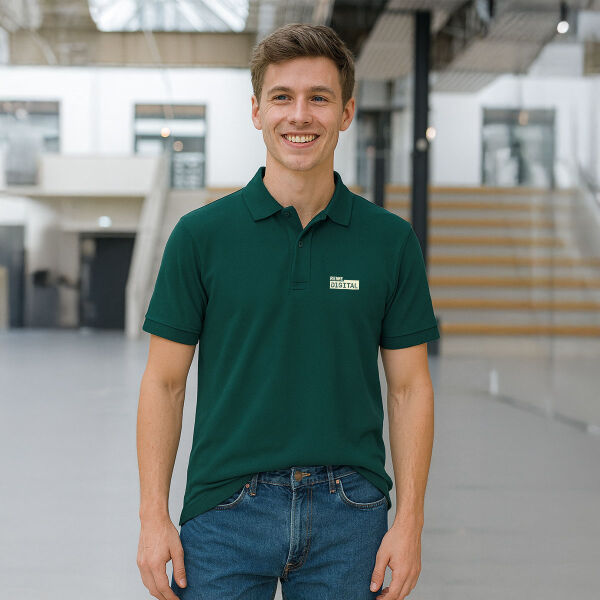 REWE digital Polo Dark Spring Green Miniaturansicht